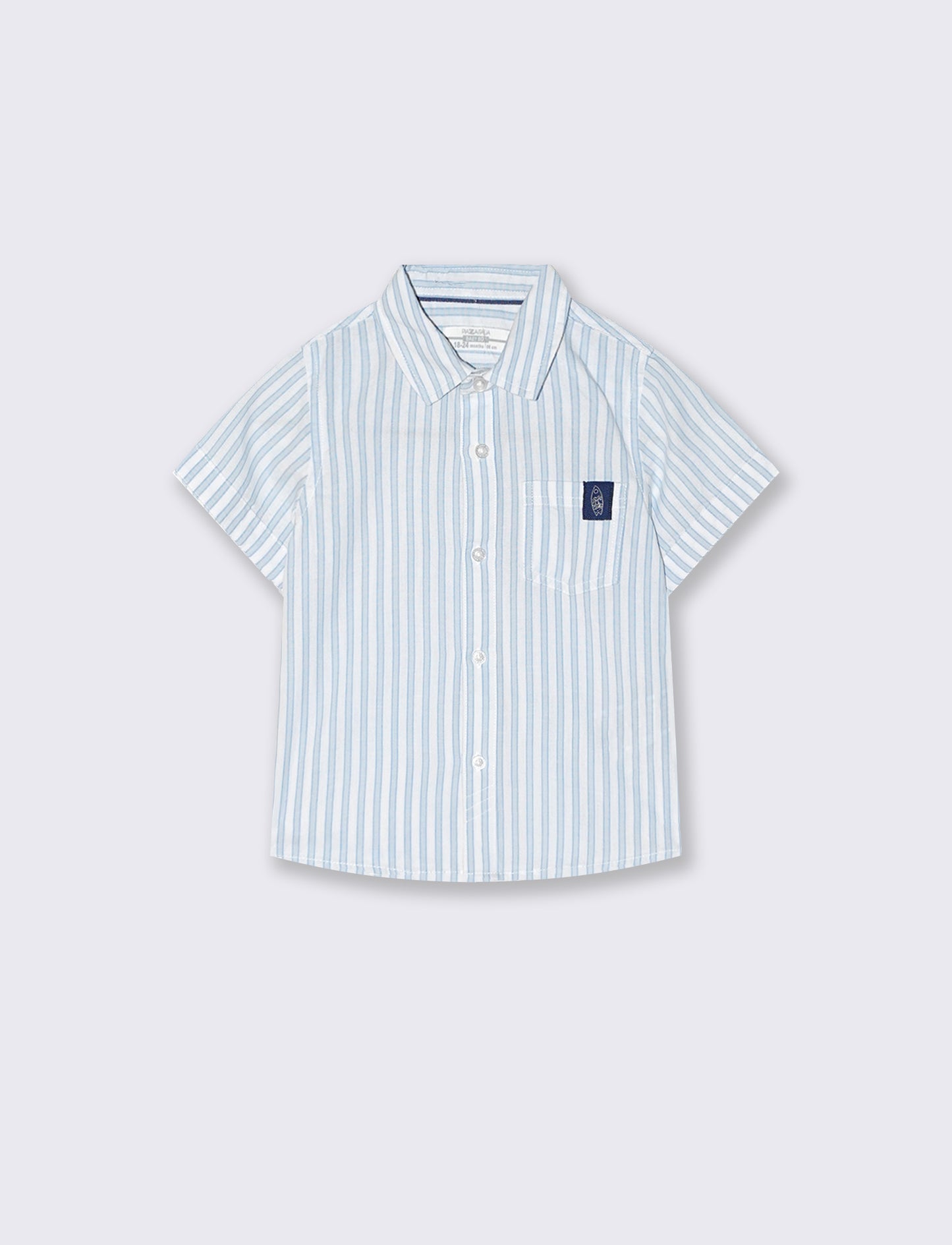 Short Sleeve Trendy Dyed Thread Shirt - Pattern