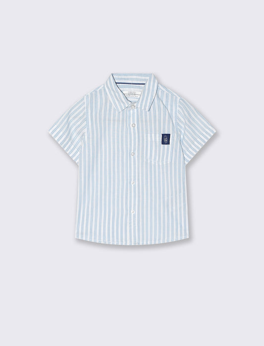 Camicia tinto filo manica corta trendy - Righe