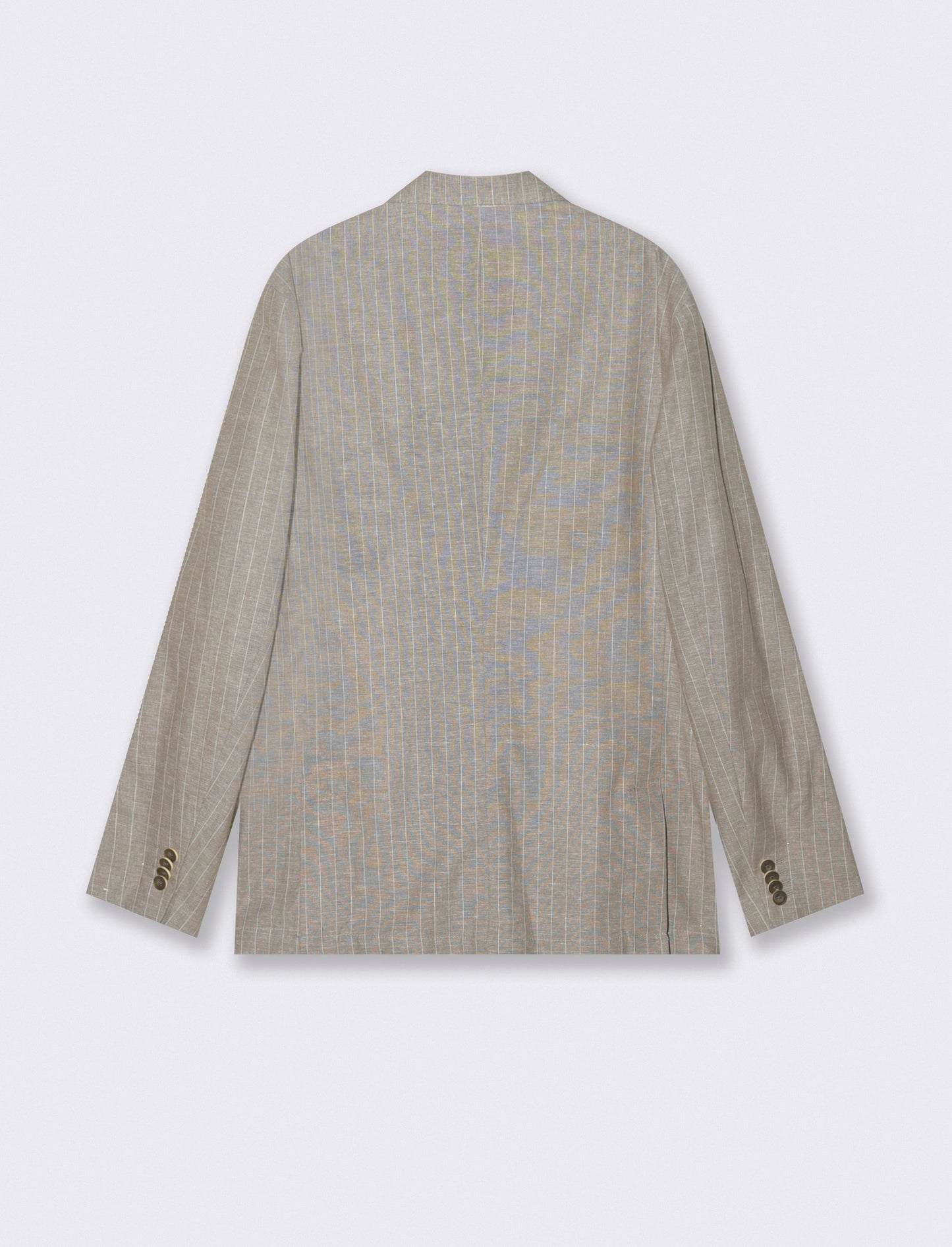 Striped linen blend formal fit blazer - Beige