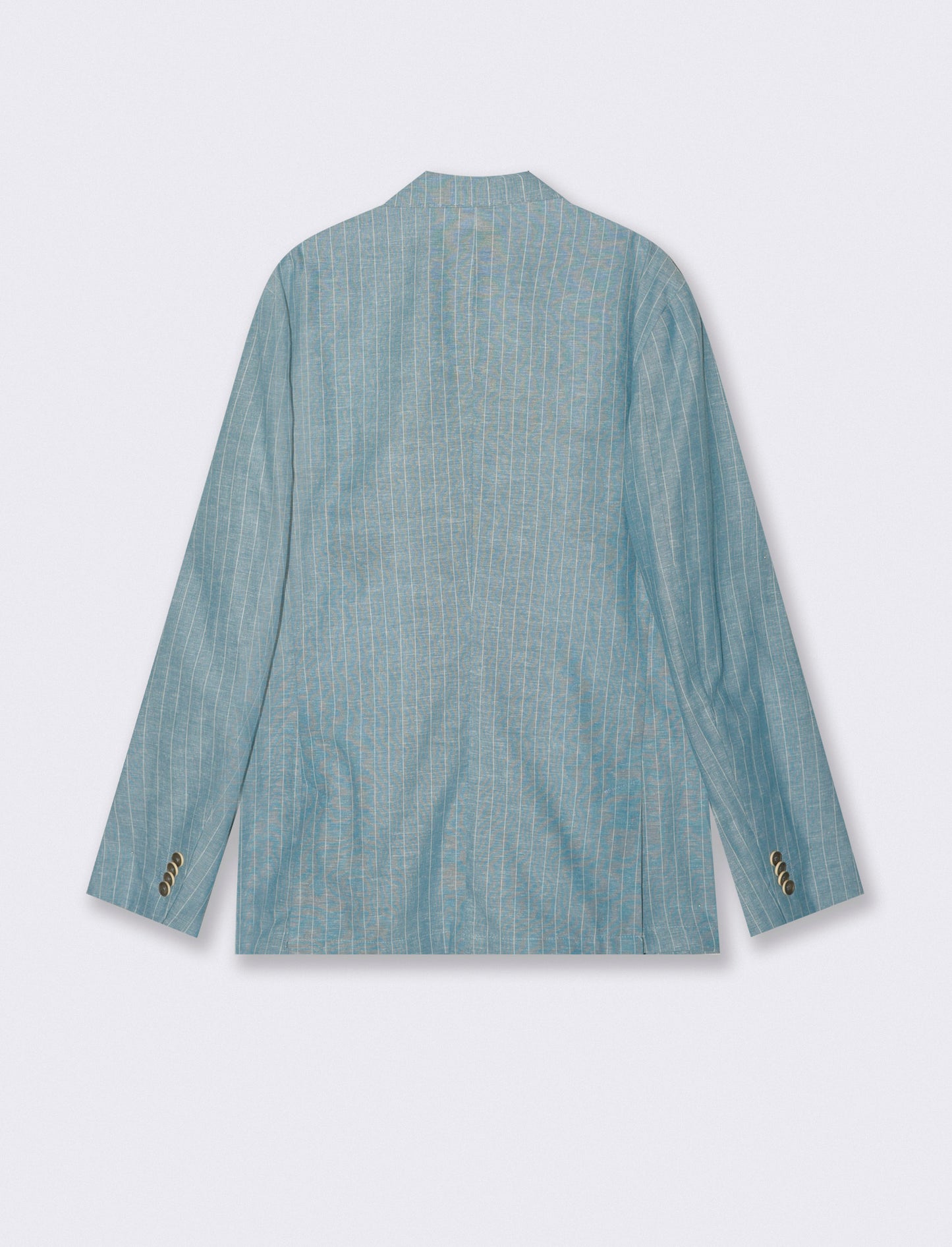 Striped linen blend formal fit blazer - Green