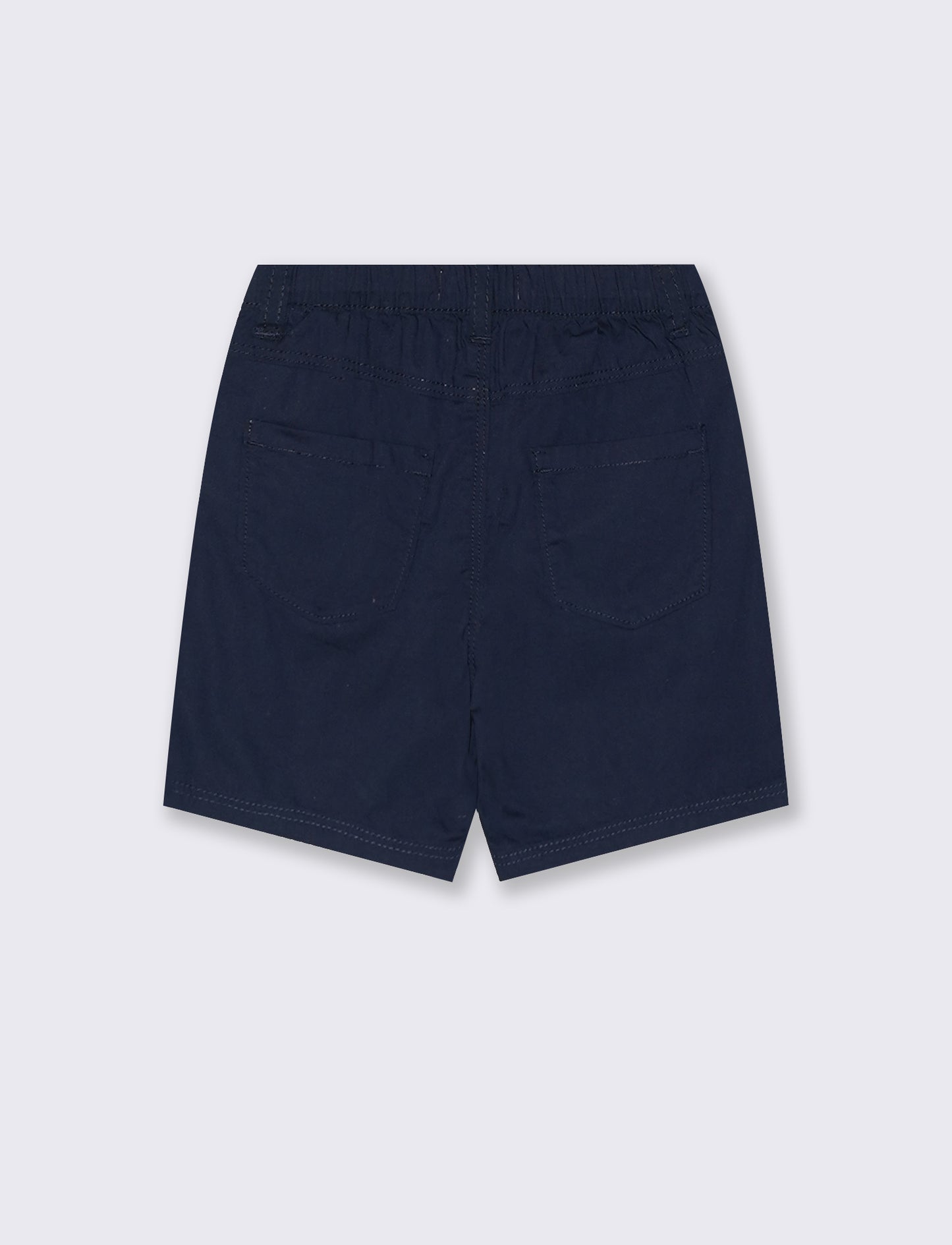 Bermuda in cotone con tasche a filo - Blu