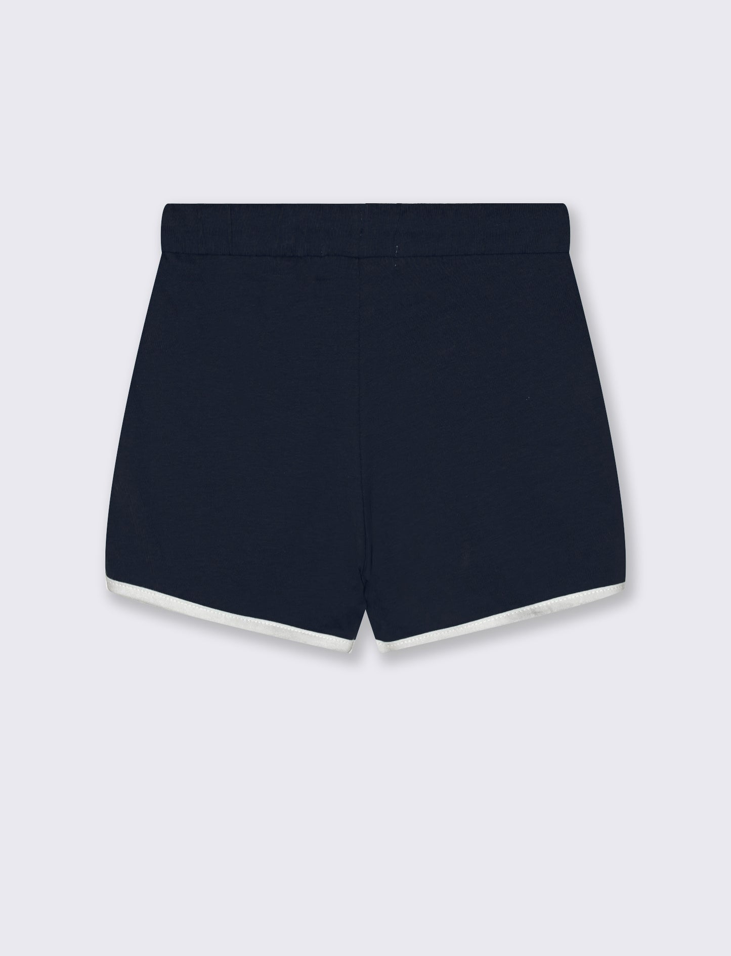 Bermuda basici in jersey con stampa e tape - Blu