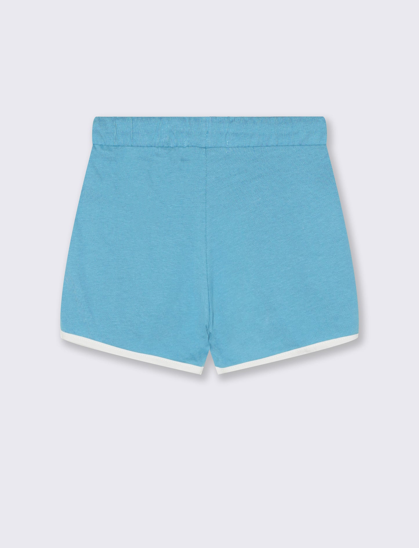 Bermuda basici in jersey con stampa e tape - Azzurro