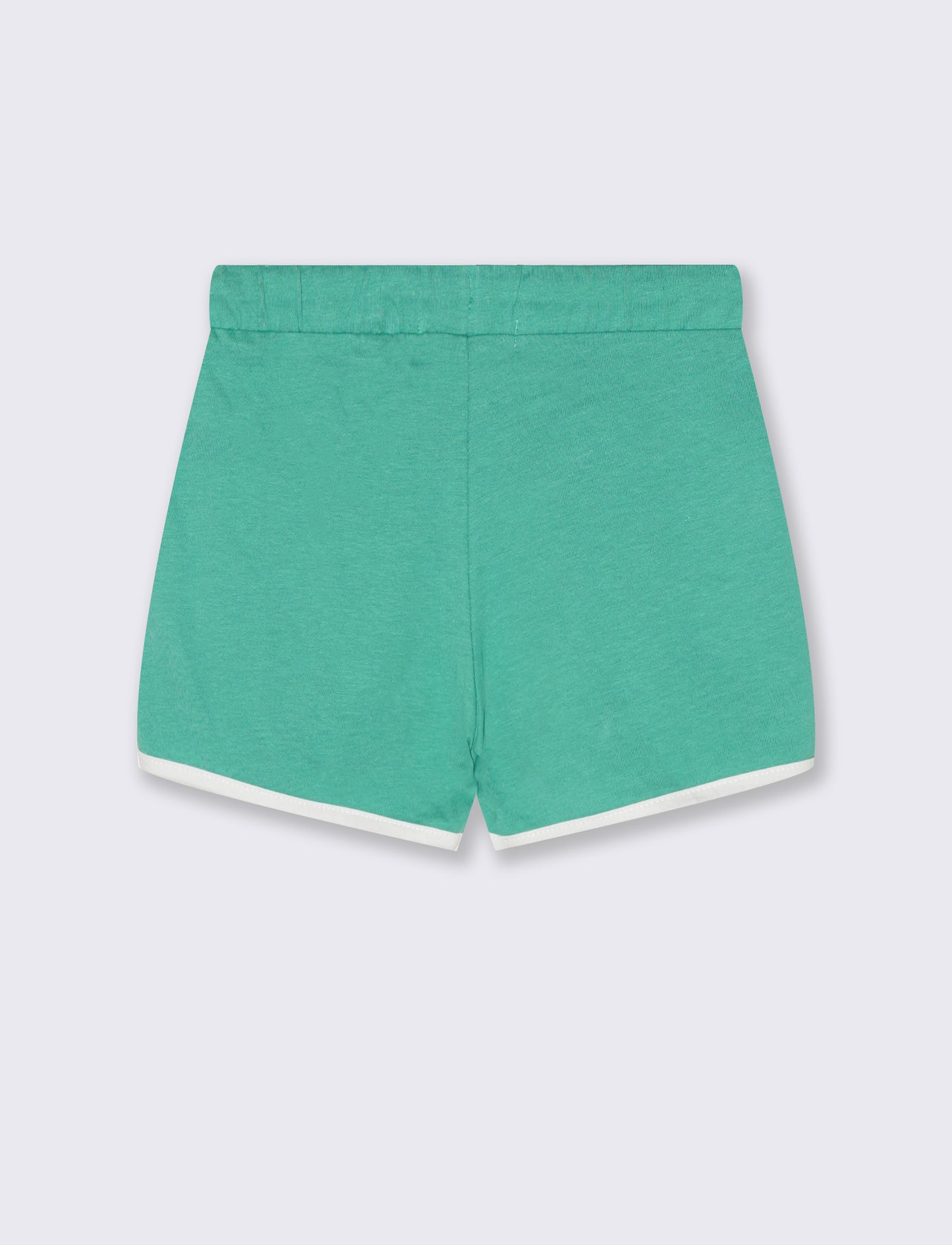 Bermuda basici in jersey con stampa e tape - Verde mela