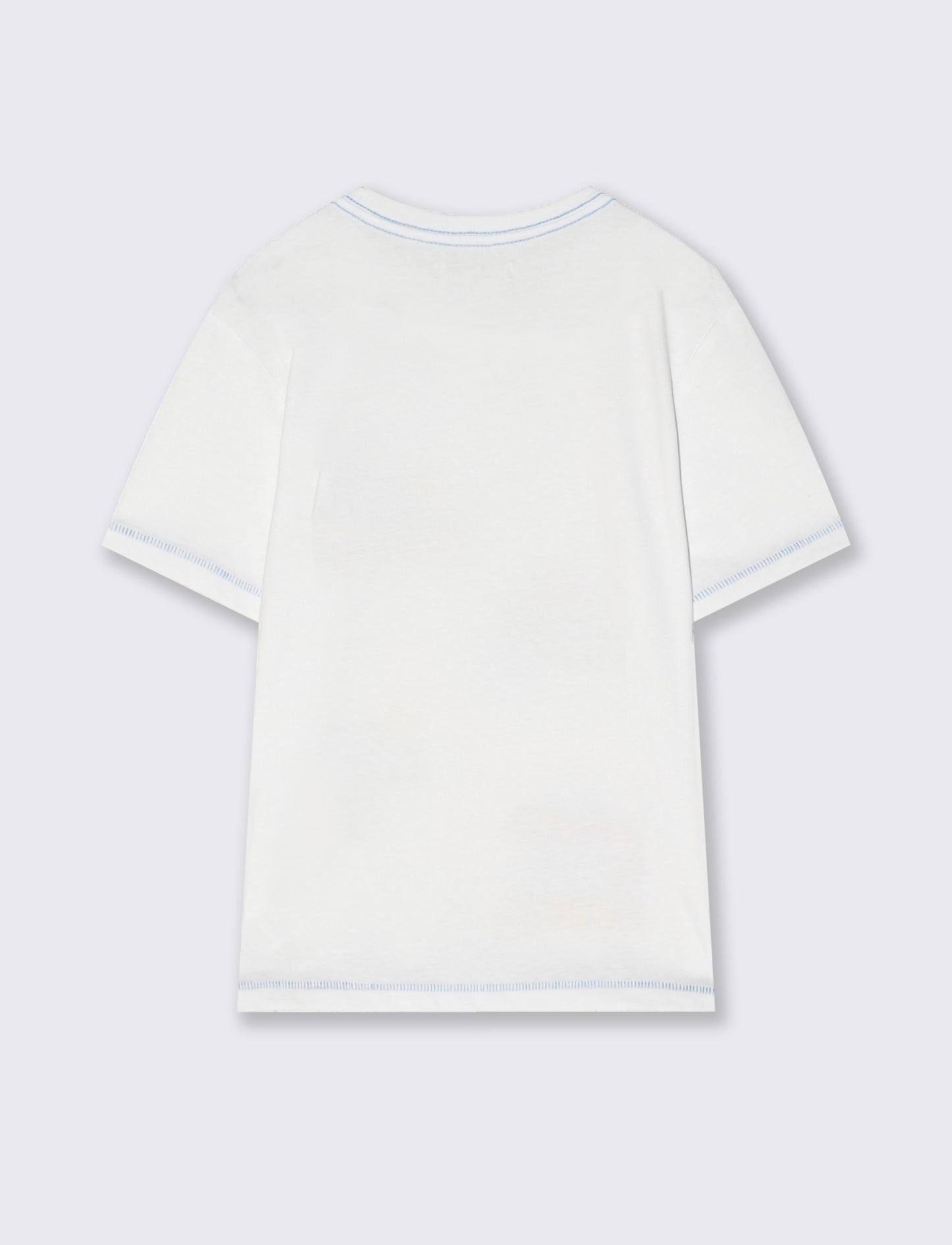 T-shirt mezza manica con stampa frontale - Bianco