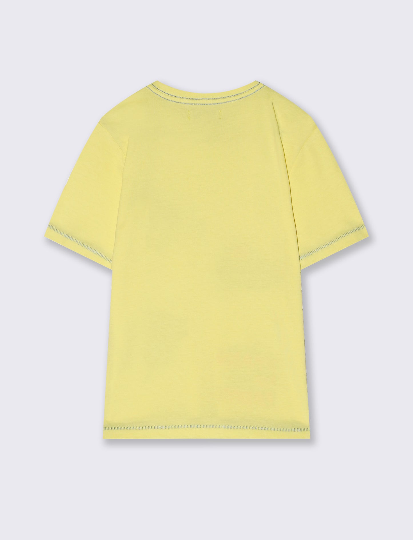 T-shirt mezza manica con stampa frontale - Giallo