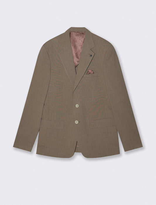 "Blazer formal fit micro structure melange in English translates to:

Formal fit blazer with micro m - Grey