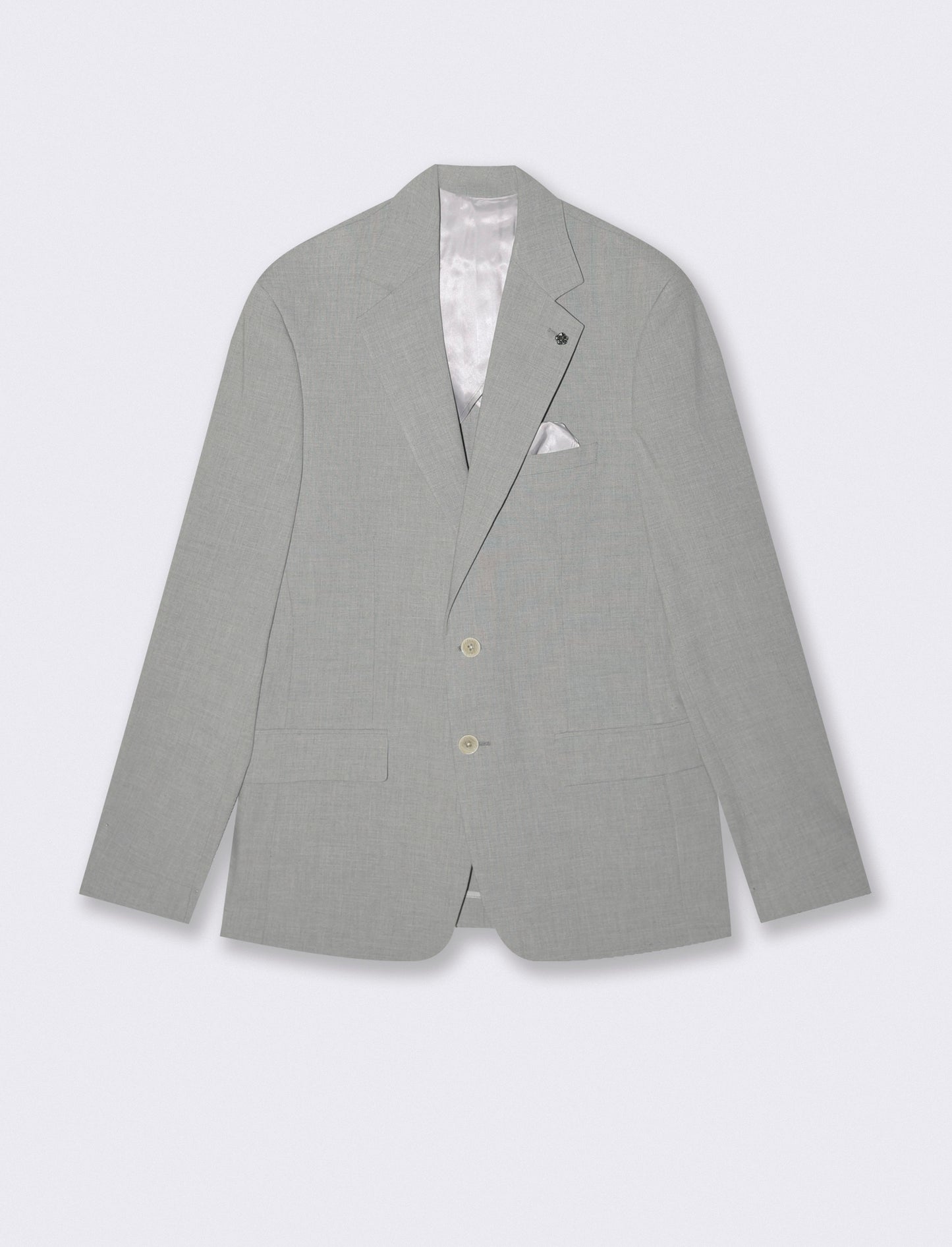 "Blazer formal fit micro structure melange in English translates to:

Formal fit blazer with micro m - Grey
