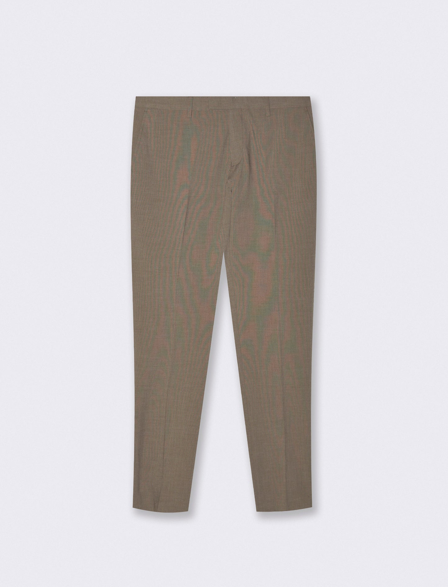Pantaloni Formal Fit Micro Struttura Melange - Grigio fango