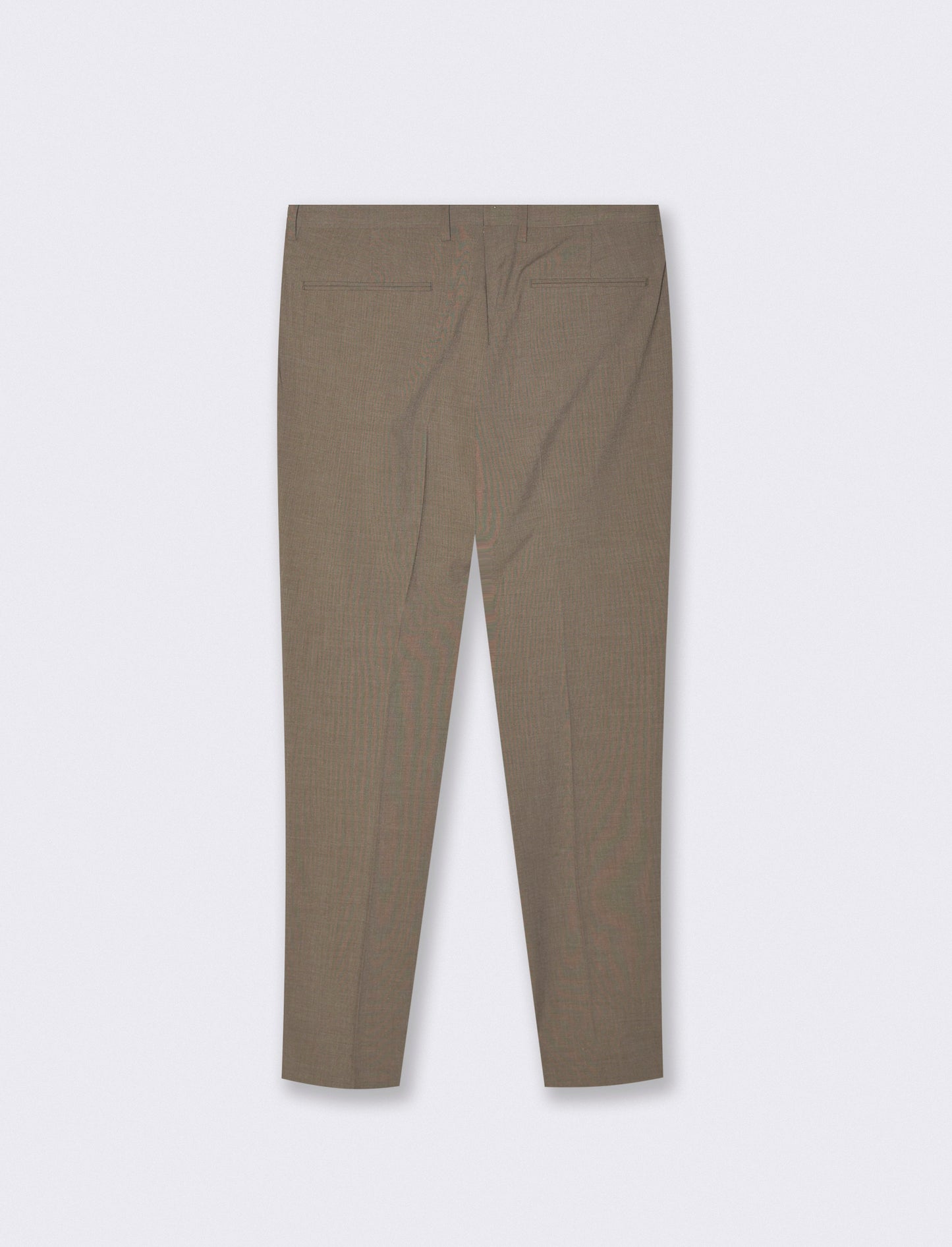 Pantaloni Formal Fit Micro Struttura Melange - Grigio fango