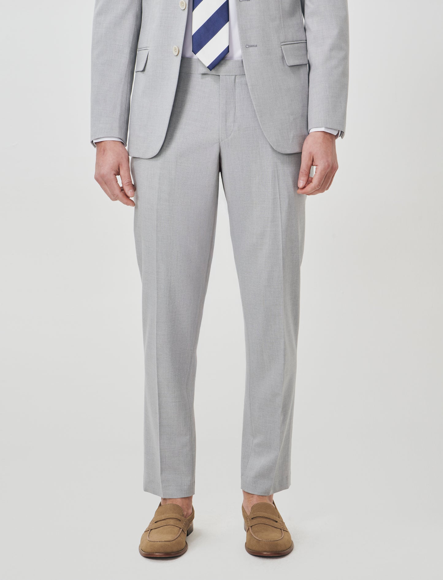 Formal Fit Micro Structure Melange Trousers - Grey