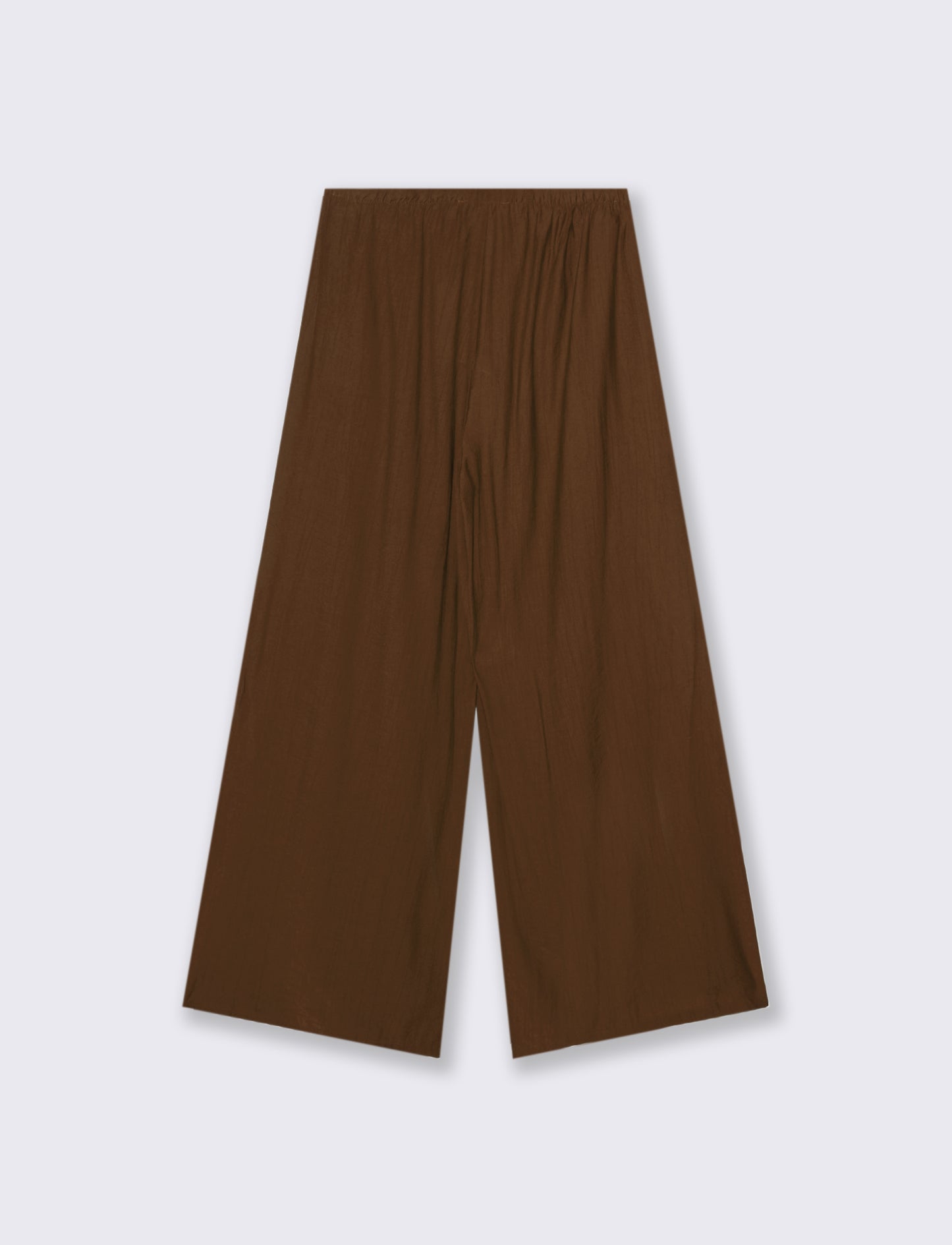 Pantalone largo con coulisse sottile - Moro