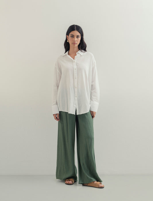 Pantalone largo con coulisse sottile - Ve.milit.