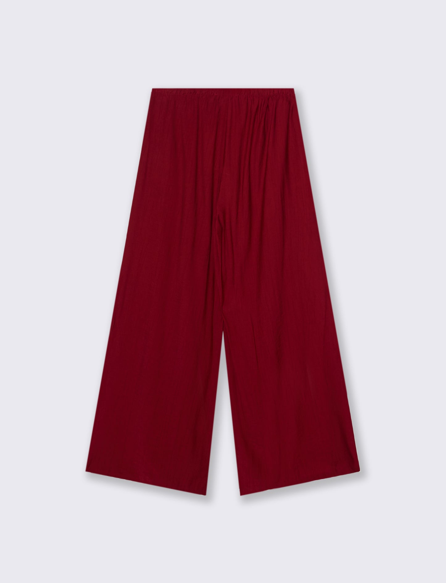 Pantalone largo con coulisse sottile - Rosso india