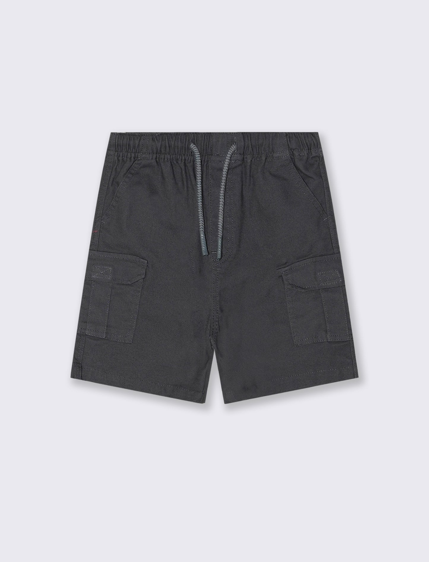 Bermuda in cotone con tasconi stilosi - Grigio