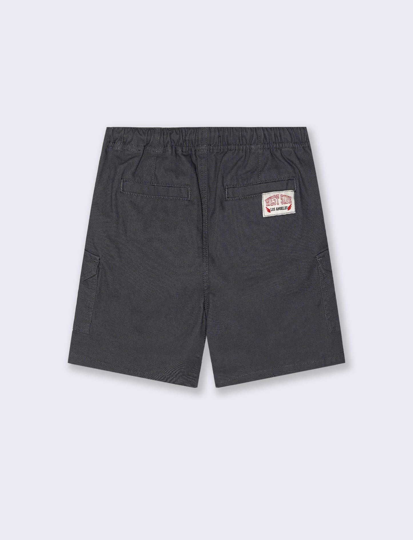 Bermuda in cotone con tasconi stilosi - Grigio