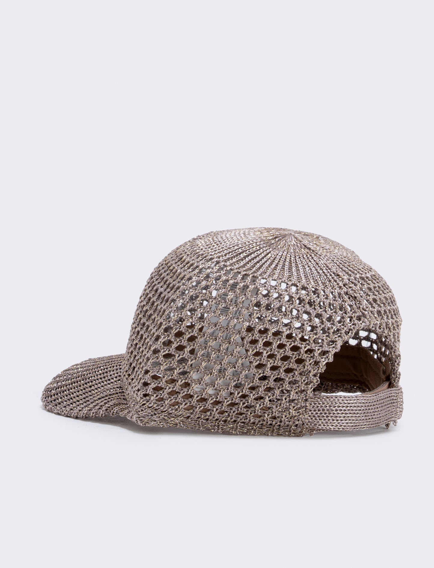 Cappello baseball donna effetto uncinetto - Beige