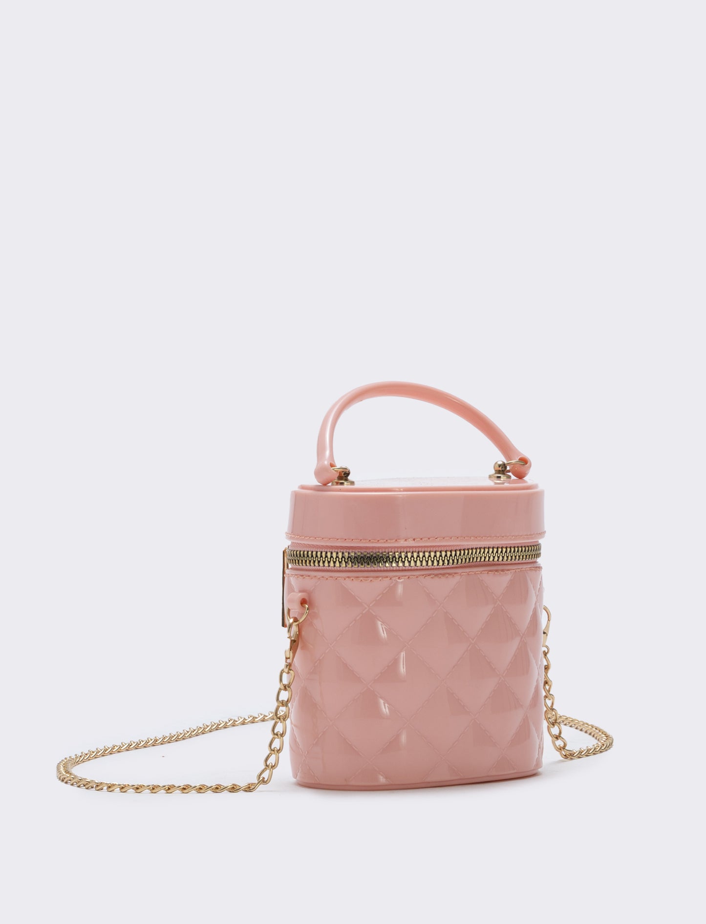 Borsetta bauletto bambina trapuntato PVC - Rosa