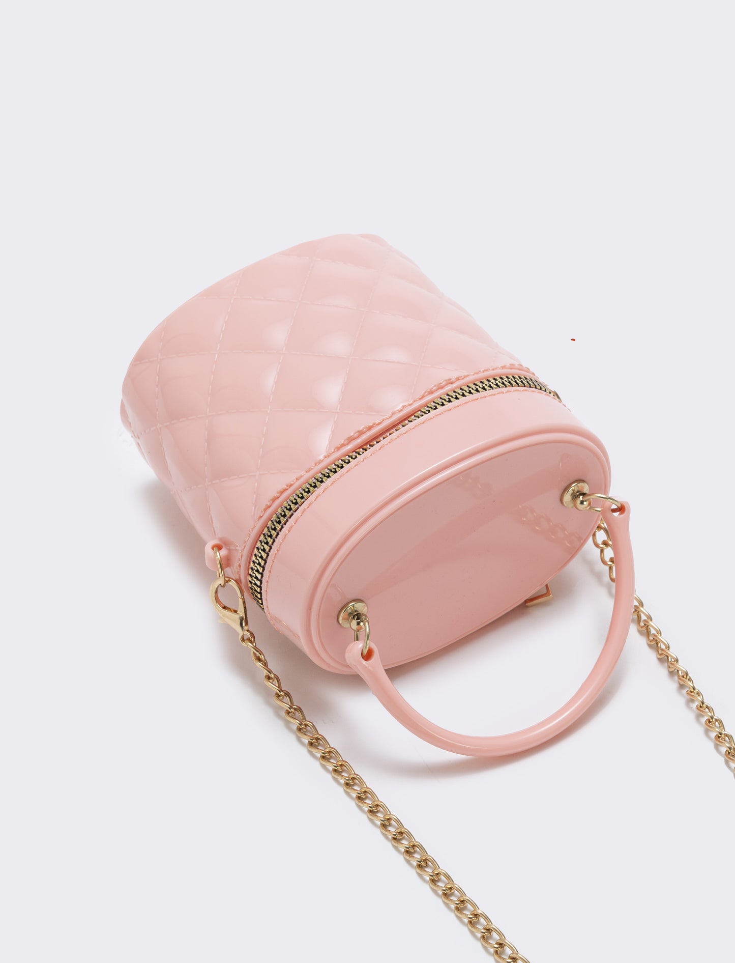 Borsetta bauletto bambina trapuntato PVC - Rosa