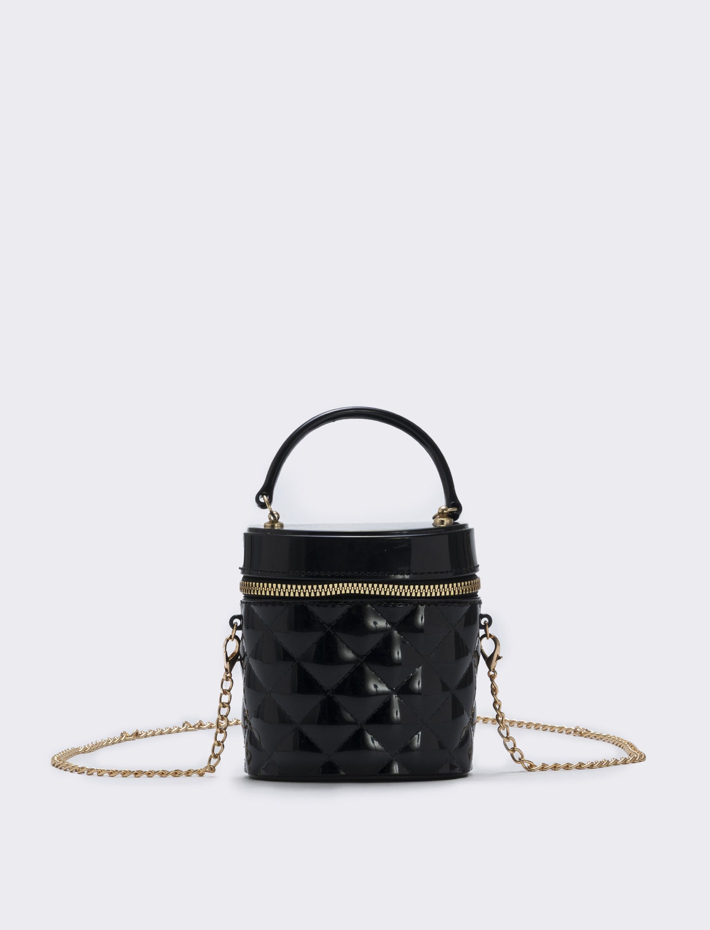 Borsetta bauletto bambina trapuntato PVC - Nero