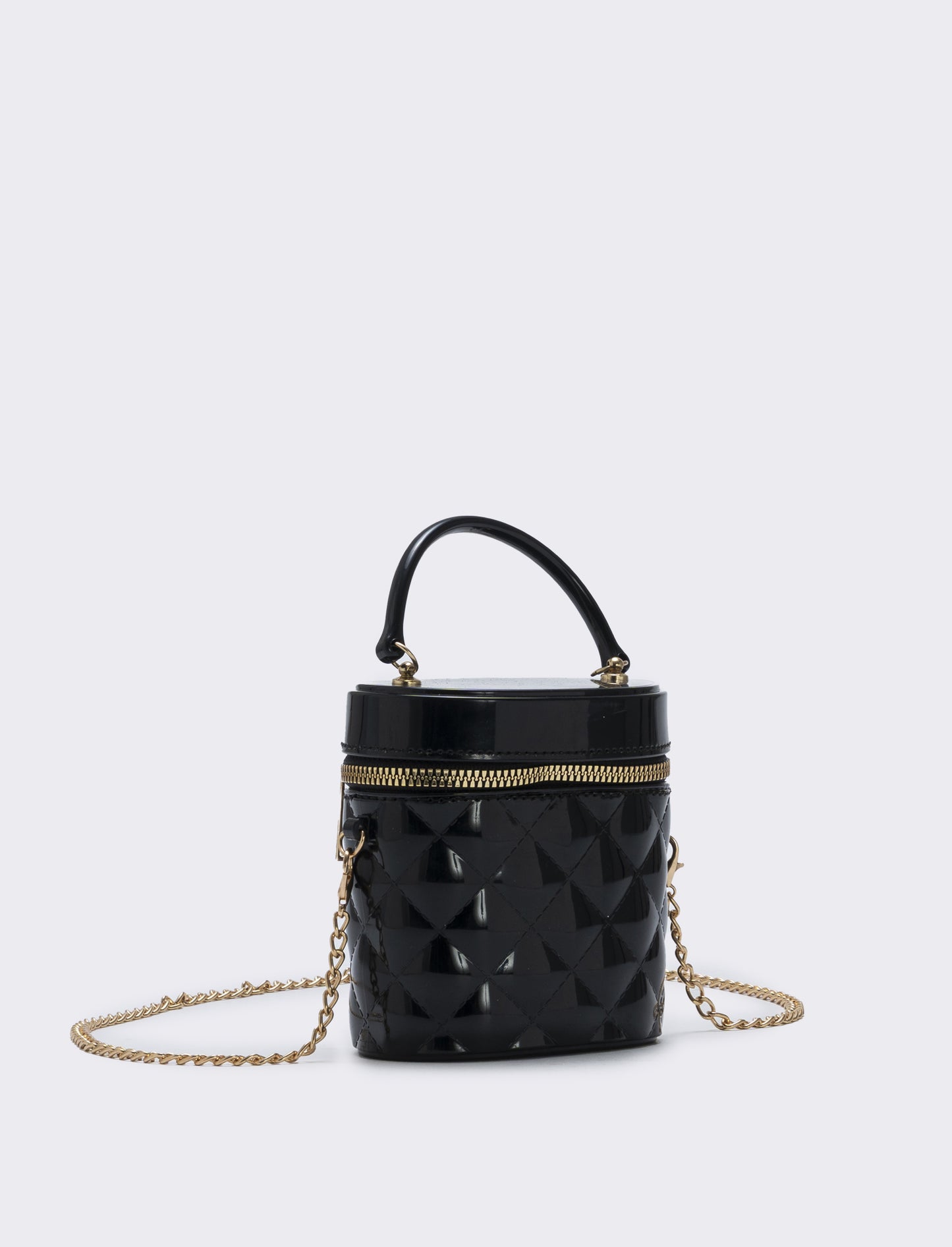 Borsetta bauletto bambina trapuntato PVC - Nero