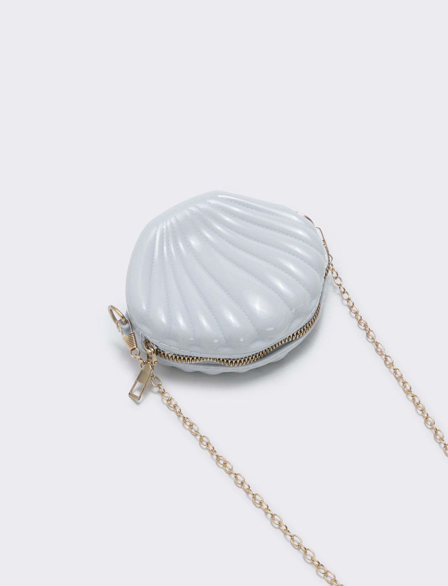 Borsetta conchiglia in PVC per bambina - Bianco