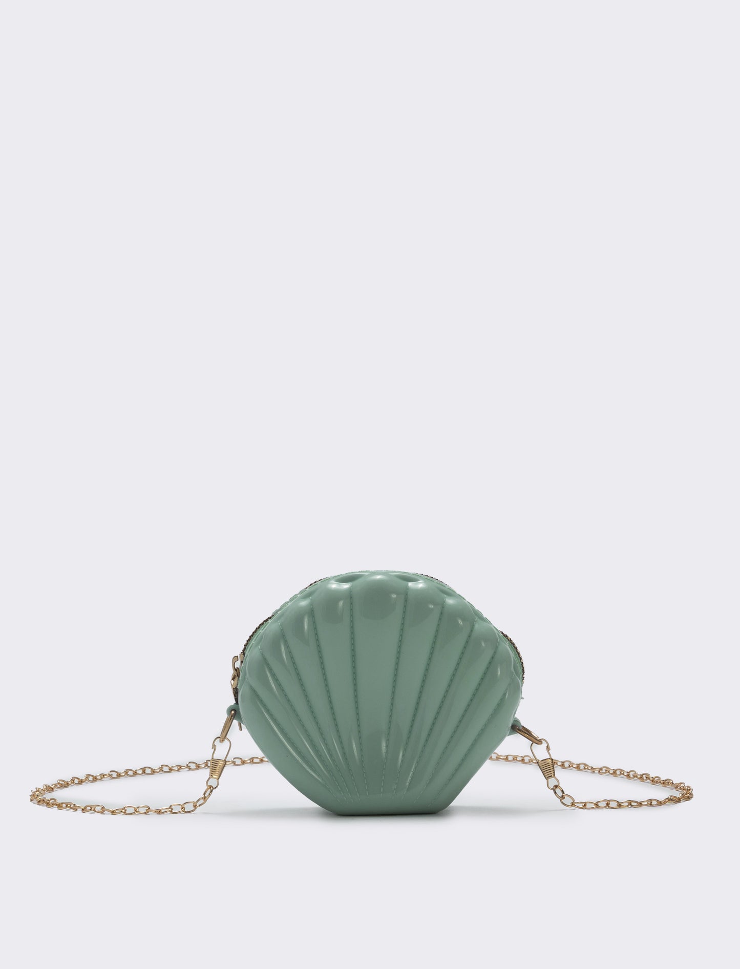 Borsetta conchiglia in PVC per bambina - Verde chiaro