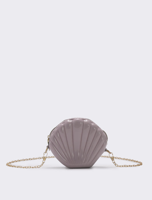 Borsetta conchiglia in PVC per bambina - Rosa chiaro