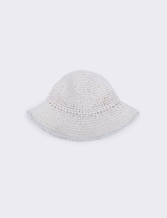 Cappello Pescatore in Paglia - Bianco