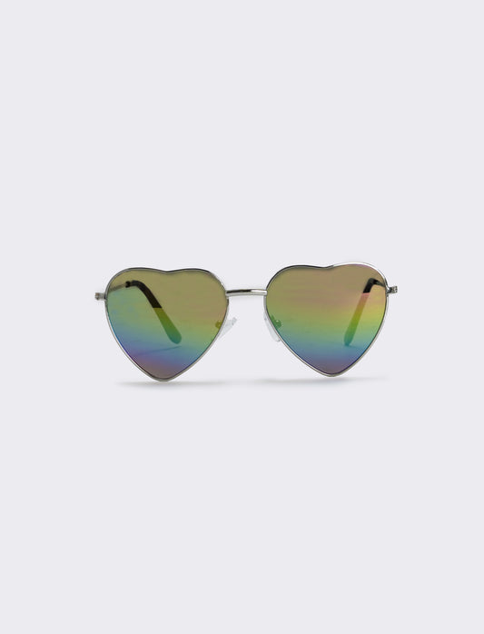Heart-shaped glasses for girls - Silver