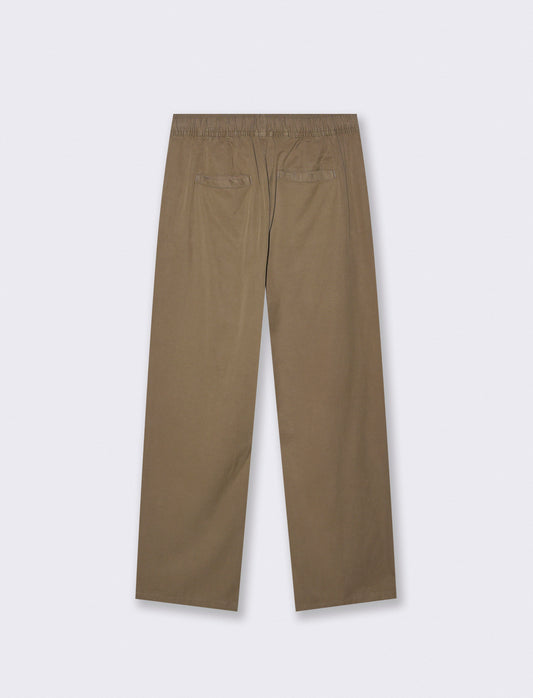 Pantaloni jogger straight fit con tasche - Verde kaki
