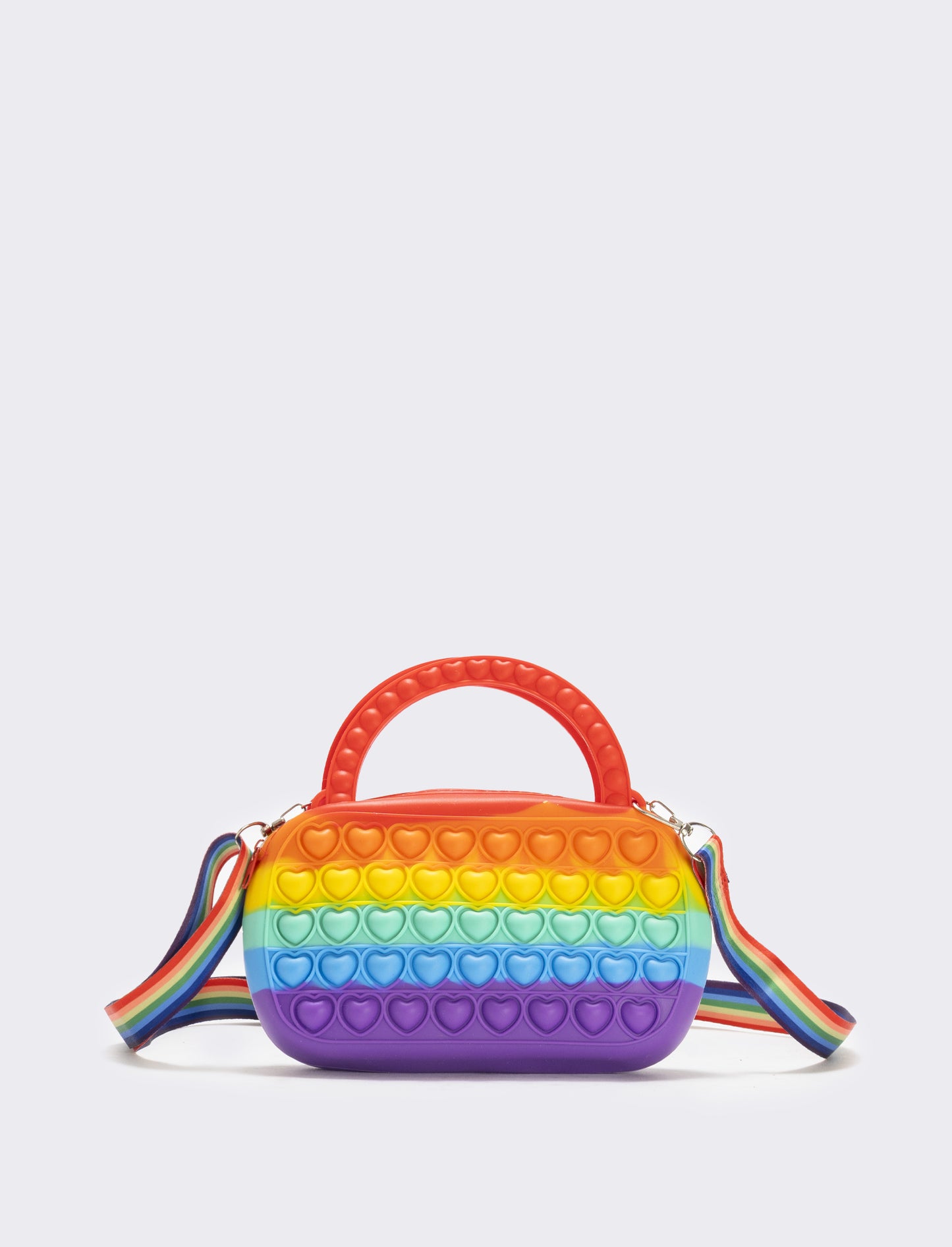 Borsa pop it con cuoricini colorati - Viola