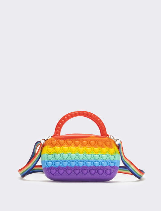 Borsa pop it con cuoricini colorati - Viola