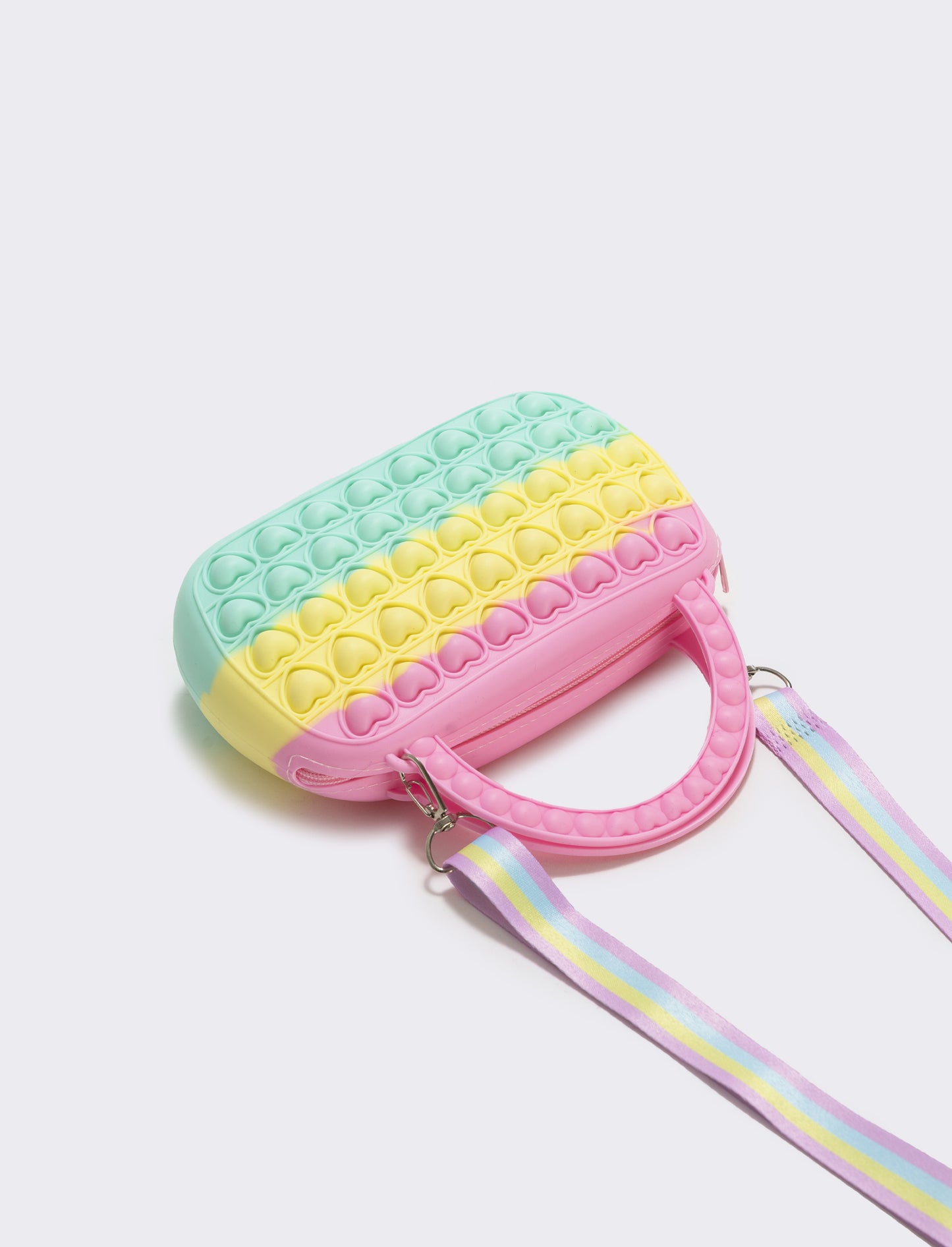 Colorful Heart Pop It Bag - Sky blue
