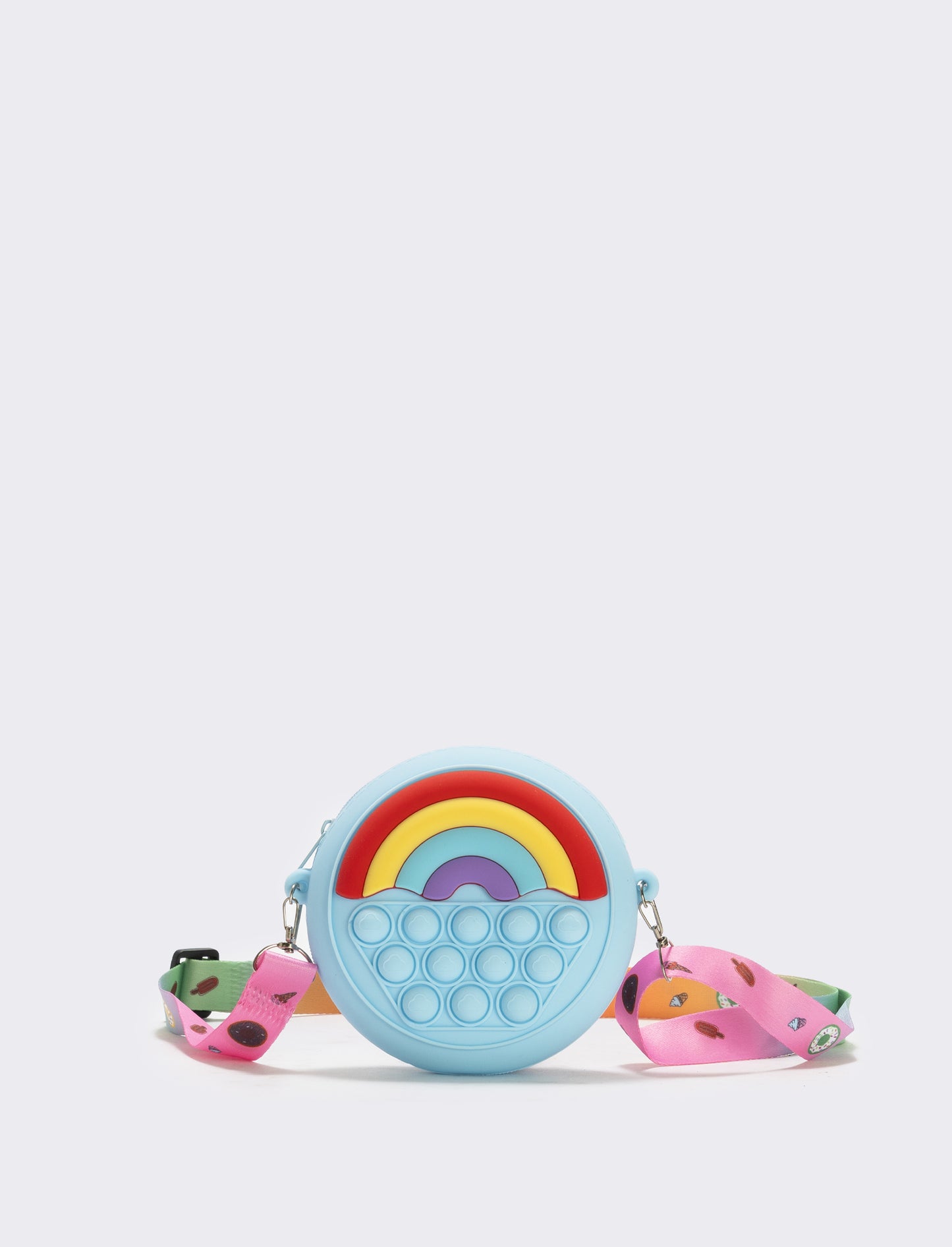 Rainbow Fun Pop It Purse - Sky blue
