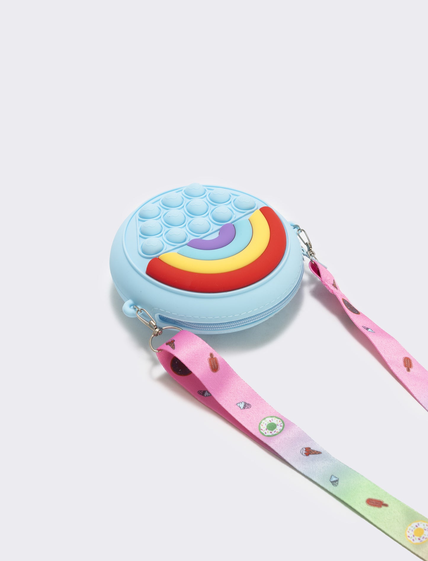 Rainbow Fun Pop It Purse - Sky blue