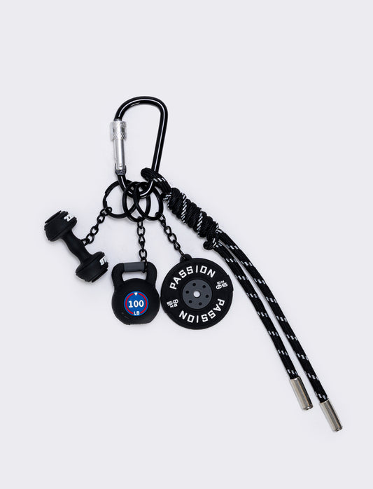 Keychains and various sports charms - Black