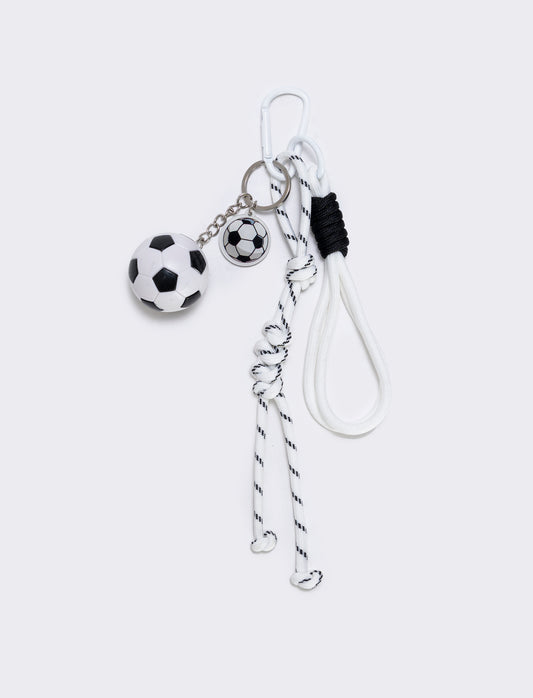 Keychains and various sports charms - White
