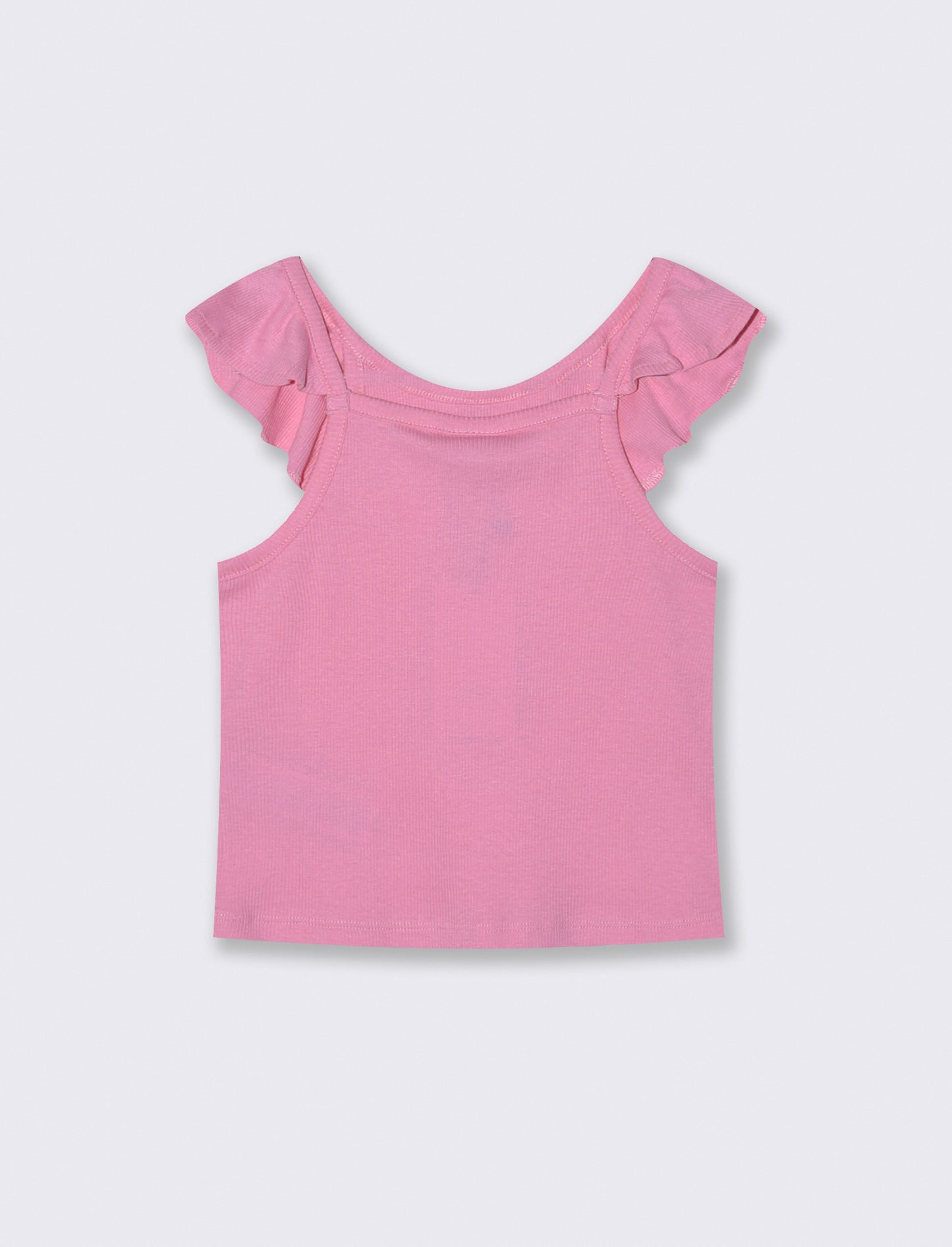 Top rouches in costina per l'estate - Rosa