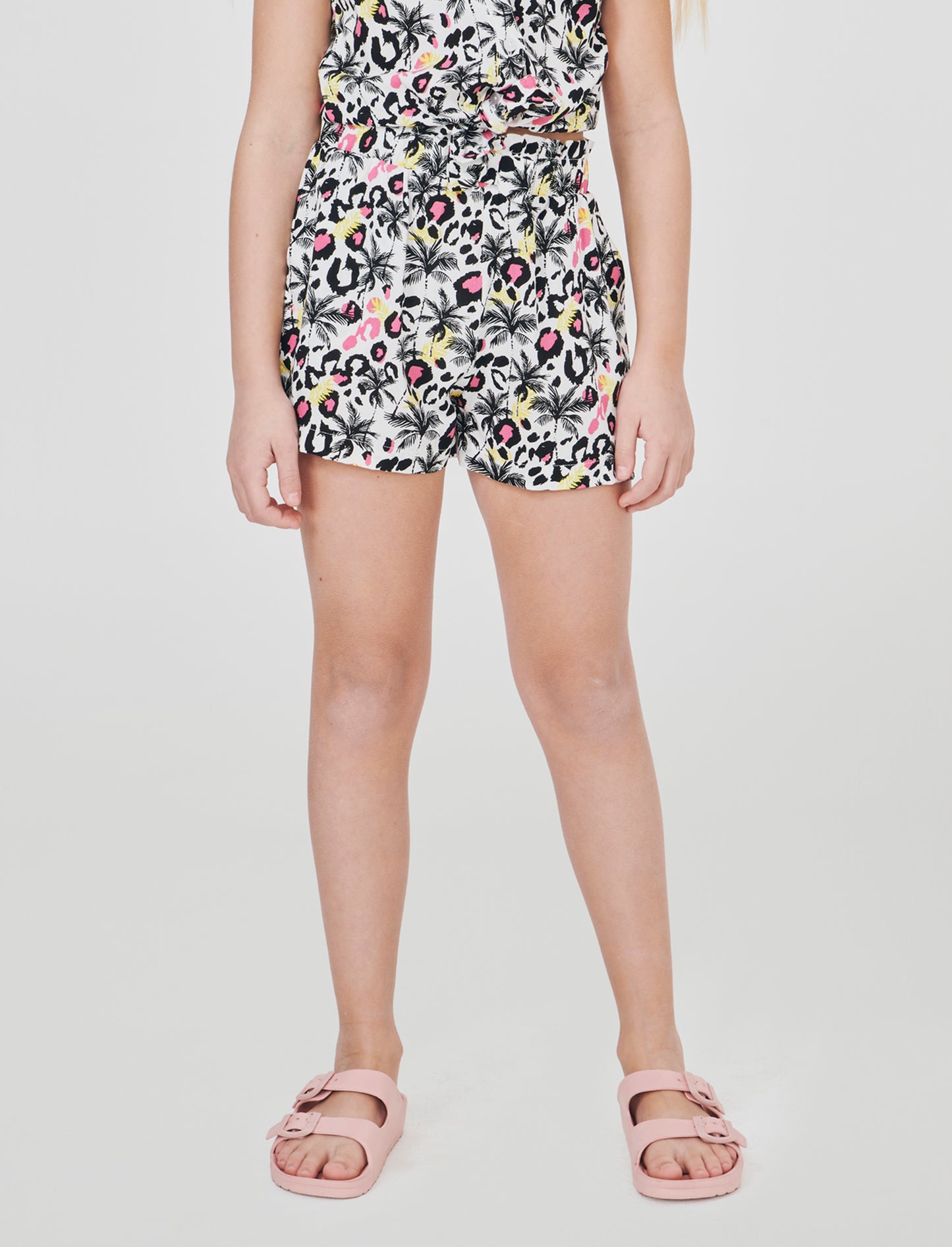 Short estivo in viscosa con fiocco - Bianco