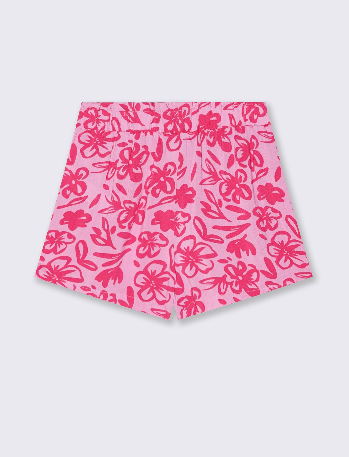 Summer viscose shorts with bow - Pink