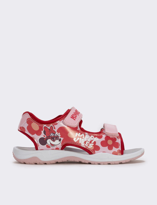 Sandalo Minnie© rosso con doppio strappo - Rosso