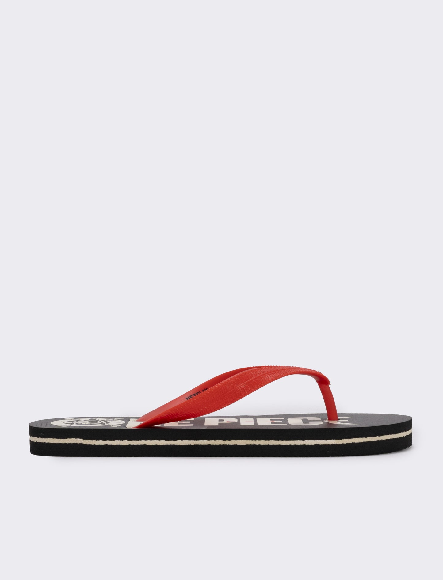 Red PVC One Piece© Flip Flops for Kids - Black