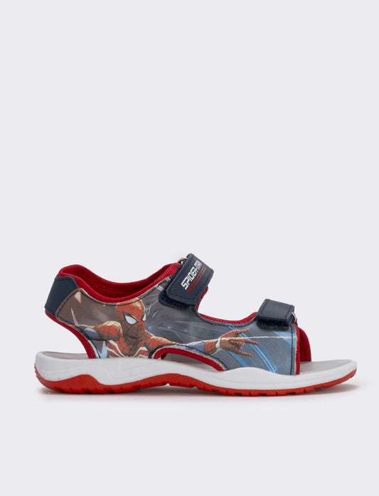 Blue Spiderman Sandal with Double Strap - Blue
