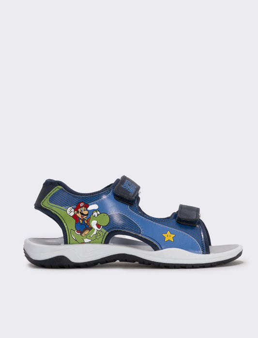 Blue Super Mario Kids Sandal - Blue