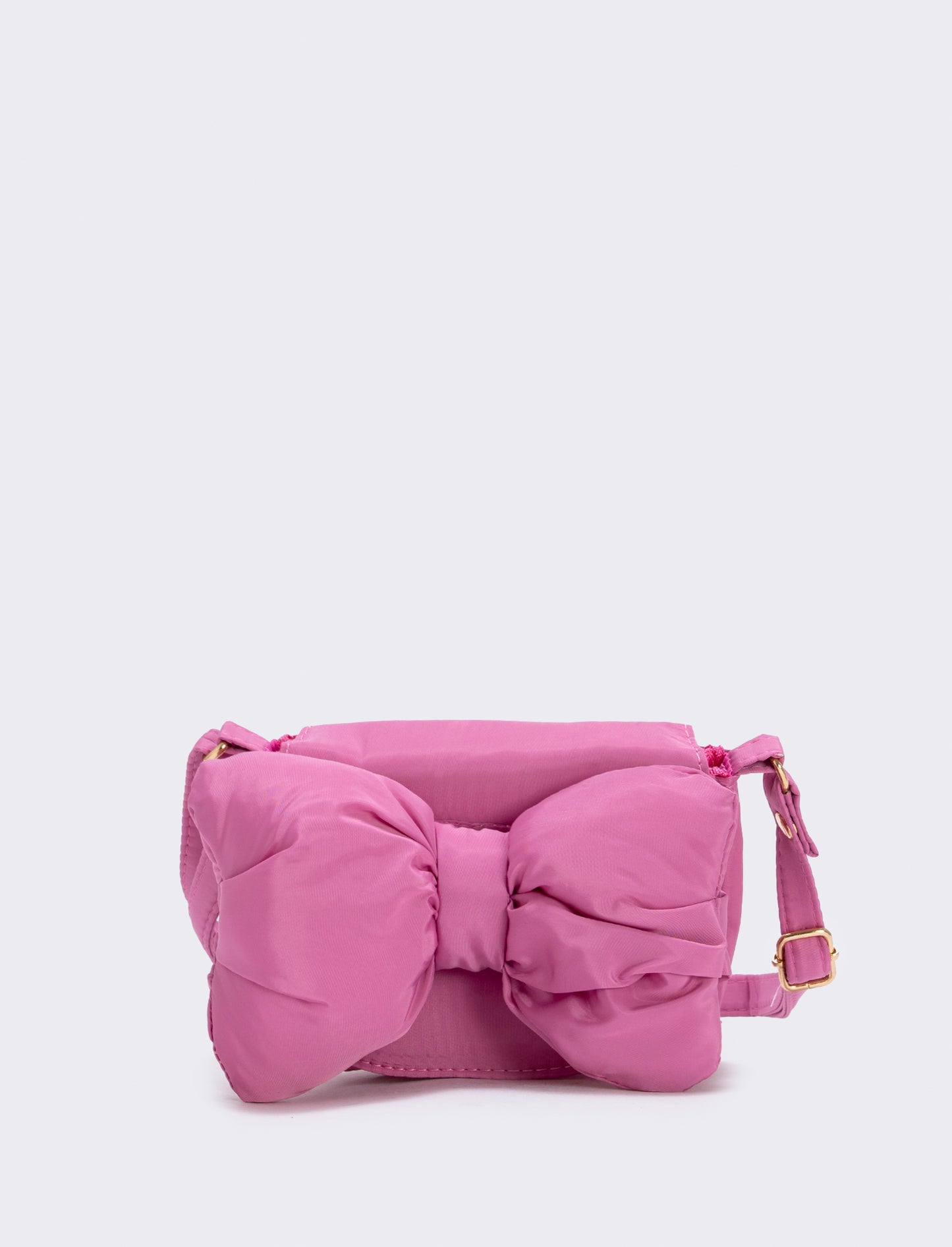 Borsetta con fiocco morbido e pattina - Rosa