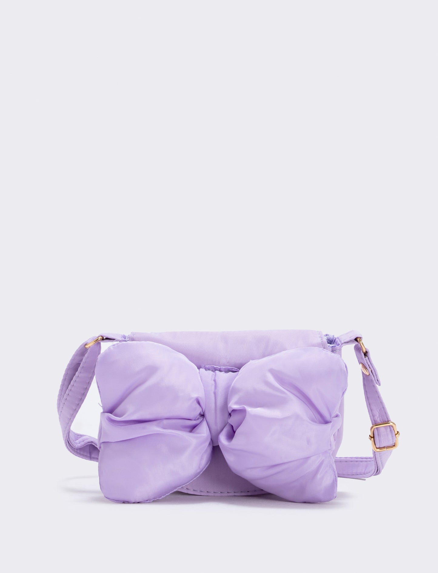 Borsetta con fiocco morbido e pattina - Lilla