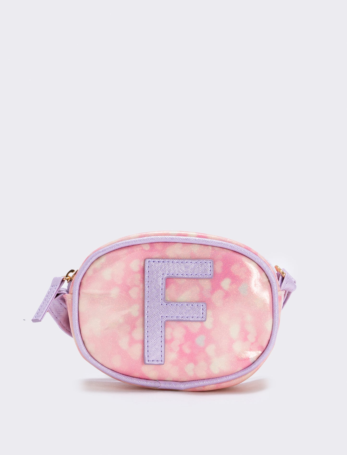 Borsetta con lettera glitter e tracolla - var 3