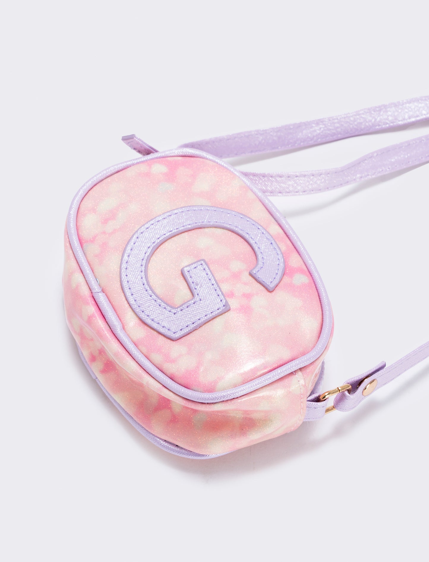 Borsetta con lettera glitter e tracolla - Var 4