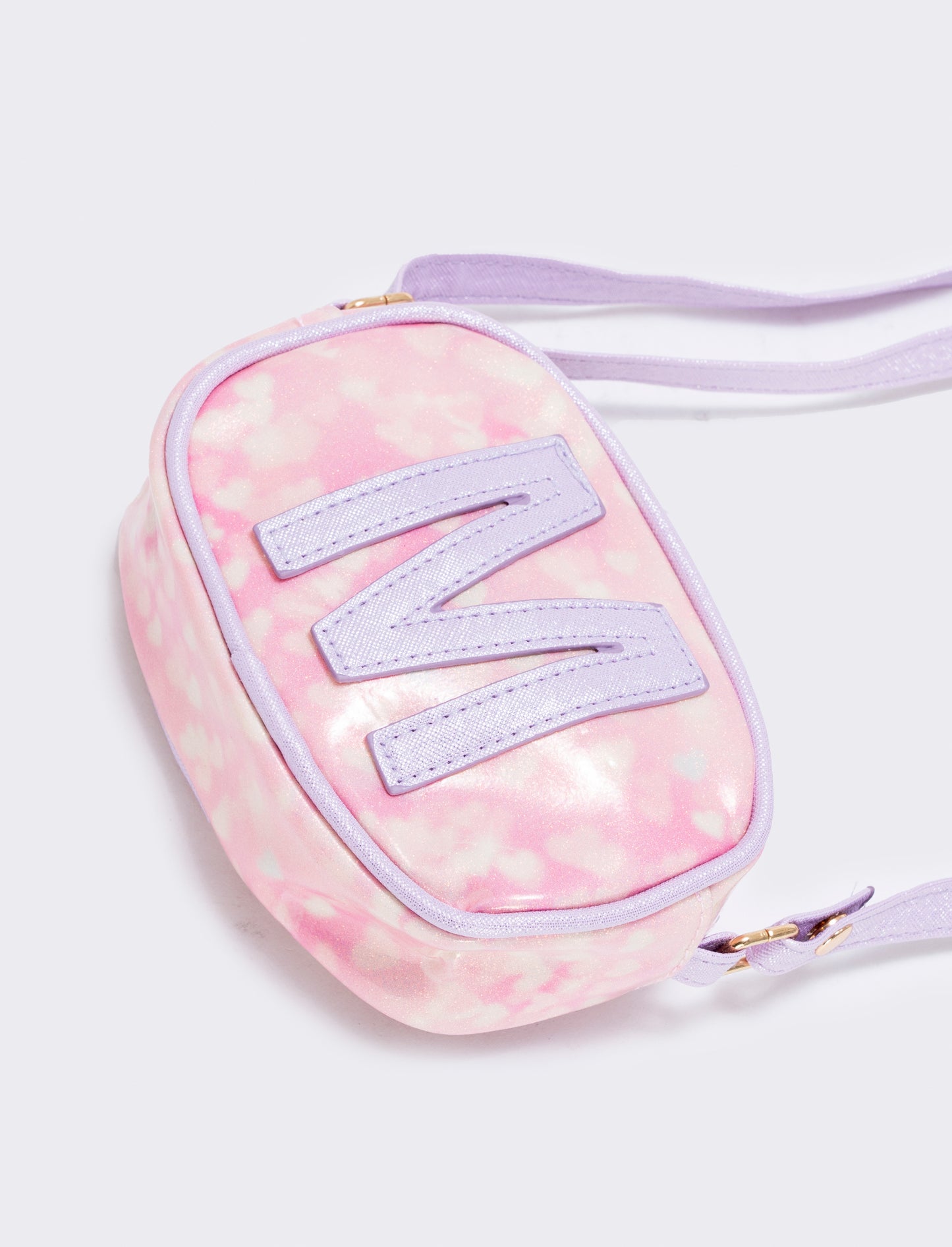 Borsetta con lettera glitter e tracolla - Var 5